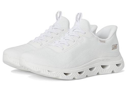 貨物輸送無料 ボブス スケッチャーズ BOBS from SKECHERS レディース 成人女性用 シューズ 靴 スニーカー 運動すること靴 Hands Free Slip-Ins Bobs Arc Waves - White