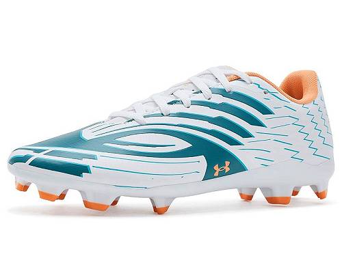 送料無料 アンダーアーマー Under Armour シューズ 靴 スニーカー 運動靴 Mach 1 Select Soccer Cleats - White/Boundless Blue/Orange Bloc｜グッズ&times;グッズ