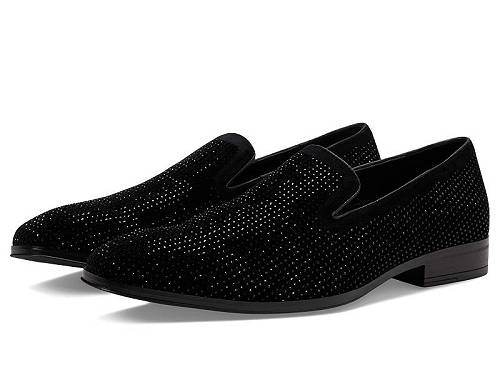 送料無料 ステーシーアダムス Stacy Adams メンズ 男性用 シューズ 靴 ローファー Suave Rhinestone Slip-On - Black|グッズ×グッズ