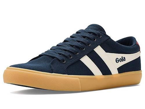 送料無料 ゴラ Gola メンズ 男性用 シューズ 靴 スニーカー 運動靴 Varsity - Navy/Off White/Deep Red/Gum|グッズ×グッズ