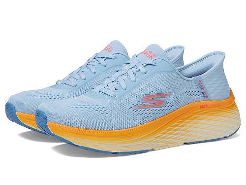 貨物輸送無料 スケッチャーズ SKECHERS レディース 亭主もち用 シューズ 靴 スニーカー 運動すること靴 Max Cushioning Elite 2.0 Solace Hands Free Slip-Ins - Blue/Orange