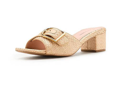 送料無料 ジョーンストンアンドマーフィー Johnston & Murphy レディース 女性用 シューズ 靴 ヒール Edith Buckle Slide - Natural Raffia|グッズ×グッズ