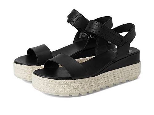 送料無料 ソレル SOREL レディース 女性用 シューズ 靴 ヒール Cameron(TM) Flatform Sandal - Black/Chalk｜グッズ&times;グッズ