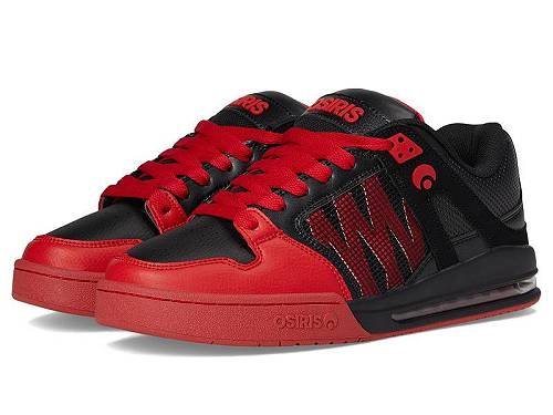 送料無料 オシリス Osiris メンズ 男性用 シューズ 靴 スニーカー 運動靴 Pixel - Black/Red/Gum｜グッズ&times;グッズ