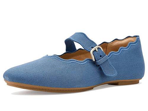 送料無料 フィットフロップ FitFlop レディース 女性用 シューズ 靴 フラット Delicato Wave-Edge Canvas Mary Janes - Cosmic Blue|グッズ×グッズ