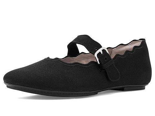 送料無料 フィットフロップ FitFlop レディース 女性用 シューズ 靴 フラット Delicato Wave-Edge Canvas Mary Janes - Black|グッズ×グッズ