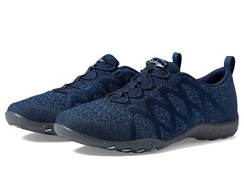 貨物輸送無料 スケッチャーズ SKECHERS レディース 成人女性用 シューズ 靴 スニーカー 運動すること靴 Breathe Easy - Infi-Knity - Navy