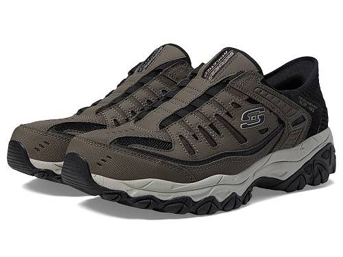 貨物輸送無料 スケッチャーズ SKECHERS メンズ 成人男性用 シューズ 靴 スニーカー 運動すること靴 Afterburn M. Fit Ridgeburn Hands Free Slip-Ins - Brown