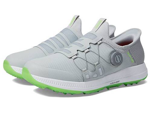 送料無料 Skechers GO GOLF メンズ 男性用 シューズ 靴 スニーカー 運動靴 Go Golf Elite 5 Hands Free Slip-Ins - Gray/Lime画像