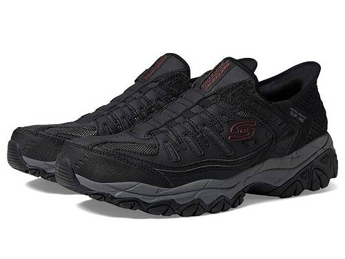貨物輸送無料 スケッチャーズ SKECHERS メンズ 成人男性用 シューズ 靴 スニーカー 運動すること靴 Afterburn M. Fit Ridgeburn Hands Free Slip-Ins - Black/Charcoal