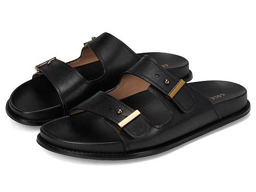 貨物輸送無料 電話を掛けるハーン Cole Haan レディース 亭主もち用 シューズ 靴 サンダル Marisol Footbed Sandals - Black Leather