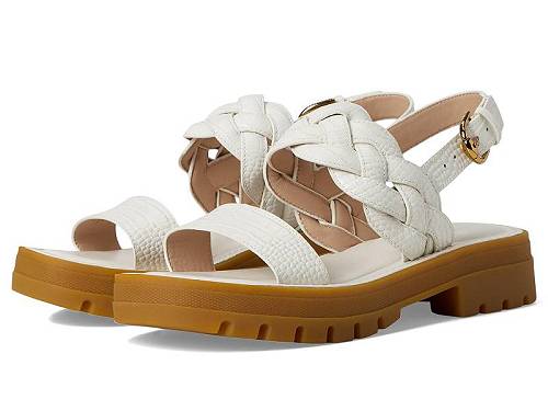 貨物輸送無料 電話を掛けるハーン Cole Haan レディース 亭主もち用 シューズ 靴 サンダル Cressida Lug Sandals - Ivory Croc Print Leather