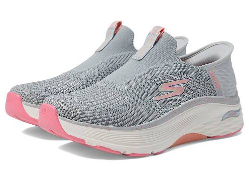 貨物輸送無料 スケッチャーズ SKECHERS レディース 成人女性用 シューズ 靴 スニーカー 運動すること靴 Max Cushioning Arch Fit Fluidity Hands Free Slip-Ins - Gray/Pink