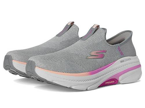 貨物輸送無料 スケッチャーズ SKECHERS レディース 成人女性用 シューズ 靴 スニーカー 運動すること靴 Max Cushioning Arch Fit 2.0 Cambridge Hands Free Slip-Ins - Gray/Pink