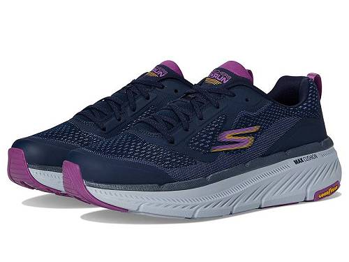 貨物輸送無料 スケッチャーズ SKECHERS レディース 成人女性用 シューズ 靴 スニーカー 運動すること靴 Max Cushioning Premier 2.0 - Navy/Purple