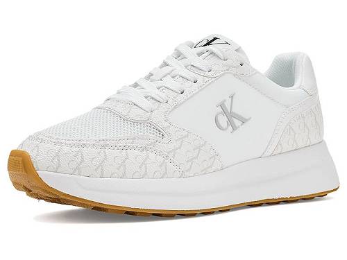 貨物輸送無料 カルバンクライン Calvin Klein レディース お上さん用 シューズ 靴 スニーカー 運動すること靴 Hatlee - White Multi Logo