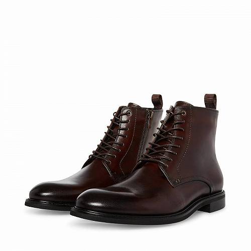 送料無料 スティーブマデン Steve Madden メンズ 男性用 シューズ 靴 ブーツ レースアップ 編み上げ Yorick - Brown Leather|グッズ×グッズ