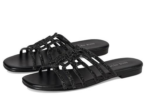 貨物輸送無料 野球クラブ酉の方角 Nine West レディース お上さん用 シューズ 靴 サンダル Timy - Black サンダル-レディース靴-ビーチサンダル
