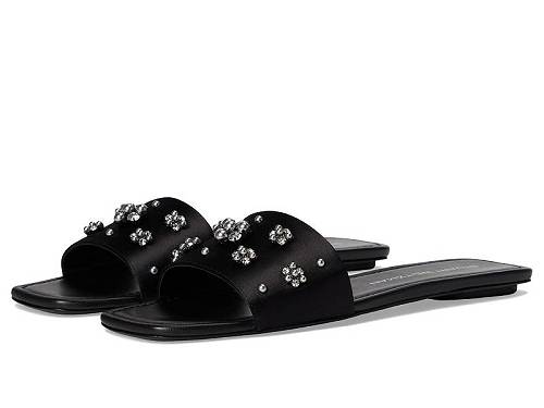 貨物輸送無料 スチュアートワイツマン Stuart Weitzman レディース 亭主もち用 シューズ 靴 サンダル POPPY SLIDE - Black/Silver Shade/Gray
