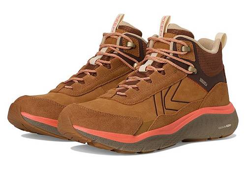 貨物輸送無料 キーン Keen レディース お上さん用 シューズ 靴 ブーツ 山歩き トレッキング Leiki Waterproof Leather Hiking Boots - Chipmunk/Bison