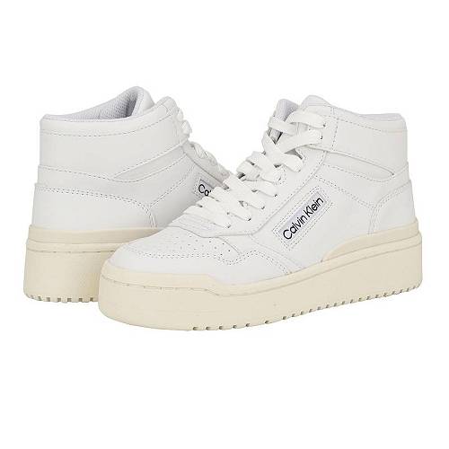 貨物輸送無料 カルバンクライン Calvin Klein レディース お上さん用 シューズ 靴 スニーカー 運動すること靴 Arezi - White