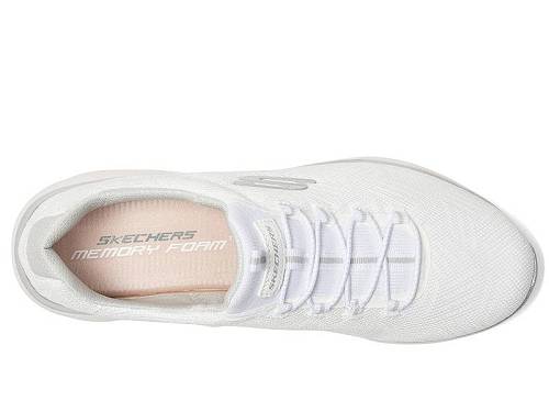 貨物輸送無料 スケッチャーズ SKECHERS レディース 成人女性用 シューズ 靴 スニーカー 運動すること靴 Summits Artistry Chic - White Silver