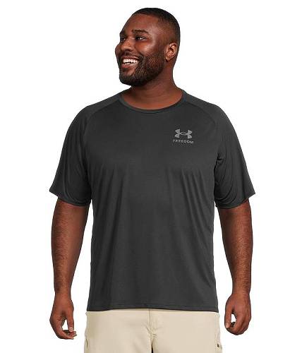 貨物輸送無料 アンダーアーマー Under Armour メンズ 成人男性用 流行り物 ティーシャツ Freedom Tech Short Sleeve Tee - Black/Pitch Gray
