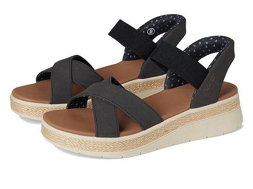 貨物輸送無料 ボブス スケッチャーズ BOBS from SKECHERS レディース お上さん用 シューズ 靴 踵 Hands Free Slip-ins Bobs Sun Ray - Move Over - Black パンプス-レディース靴-靴
