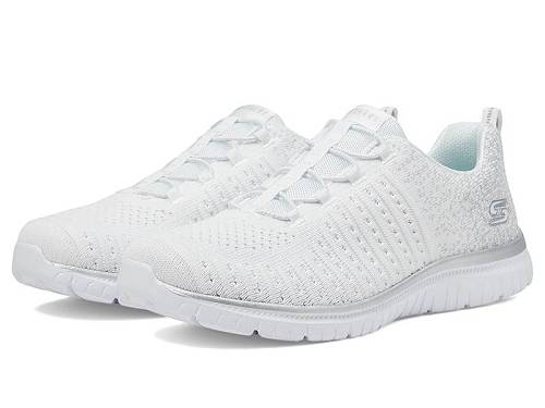 貨物輸送無料 スケッチャーズ SKECHERS レディース お上さん用 シューズ 靴 スニーカー 運動すること靴 Virtue Lucent - White Silver