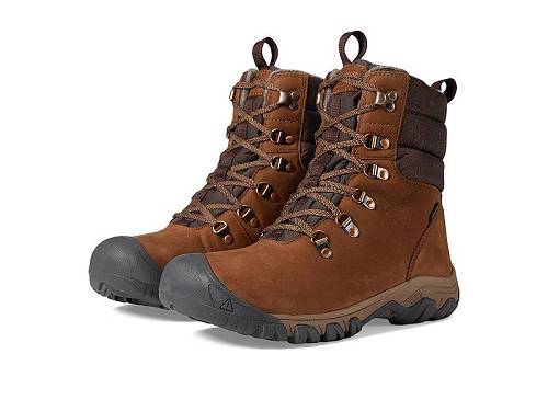 貨物輸送無料 キーン Keen レディース お上さん用 シューズ 靴 ブーツ スノーブーツ Greta Boot Waterproof - Bison/java