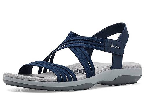 貨物輸送無料 スケッチャーズ SKECHERS レディース お上さん用 シューズ 靴 サンダル Reggae Slim - Sunnyside 2.0 - Navy ビーチサンダル-レディース靴