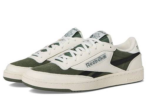 貨物輸送無料 リーボック Reebok Lifestyle シューズ 靴 スニーカー 運動すること靴 Club C Revenge Vintage II - Chalk/Breakaway Green/Washed Black