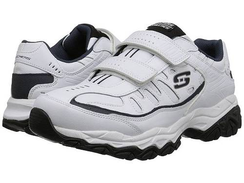 貨物輸送無料 スケッチャーズ SKECHERS メンズ 成人男性用 シューズ 靴 スニーカー 運動すること靴 Afterburn Memory Fit - Final Cut - White/Navy