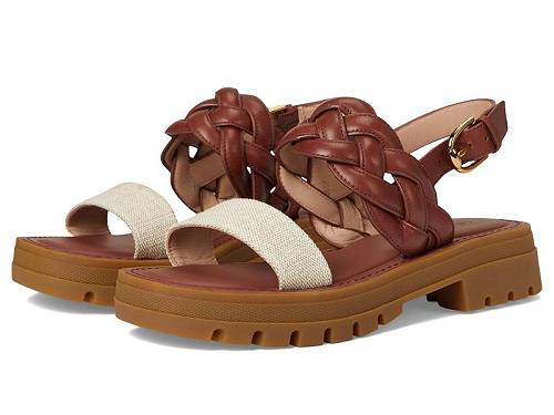 送料無料 コールハーン Cole Haan レディース 女性用 シューズ 靴 ヒール Cressida Lug Sandal - Natural Canvas/Dark Cuoio Leather|グッズ×グッズ