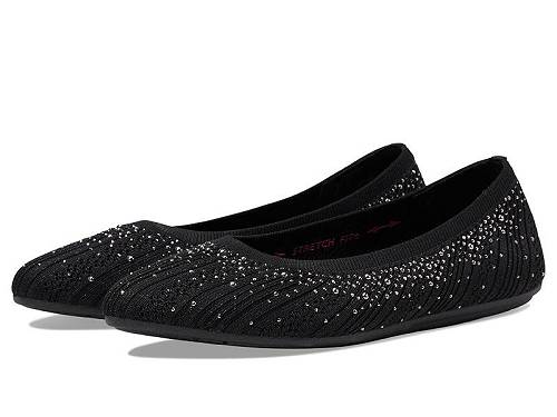 送料無料 スケッチャーズ SKECHERS レディース 女性用 シューズ 靴 フラット Cleo 2.0 - Glitzy Daze - Black Sparkle|グッズ×グッズ