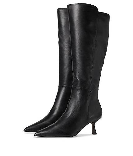 送料無料 サムエデルマン Sam Edelman レディース 女性用 シューズ 靴 ブーツ ミッドカフ Taylin - Black Leather Wide Calf｜グッズ&times;グッズ