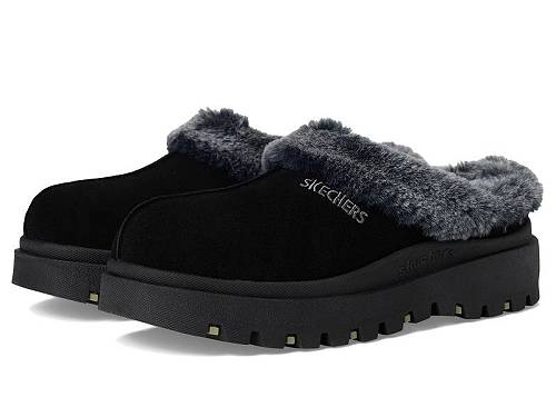 貨物輸送無料 スケッチャーズ SKECHERS レディース 成人女性用 シューズ 靴 クロッグ Shindigs - Fortress - Black Suede