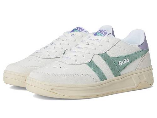 貨物輸送無料 ゴラ Gola レディース 成人女性用 シューズ 靴 スニーカー 運動すること靴 Topspin - White/Green Mist/Lavender