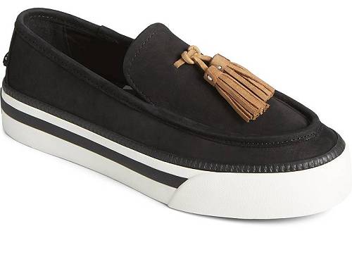貨物輸送無料 スペリー Sperry レディース お上さん用 シューズ 靴 置き目毛皮 猪牙シューズ Sea Sailor Platform - Black Leather