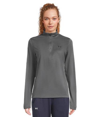貨物輸送無料 アンダーアーマー Under Armour レディース 亭主もち用 流行り物 活動的プルオーバー Tech 1/2 Zip Solid - Castlerock/Black