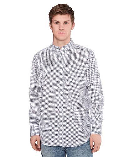送料無料 ジョーンストンアンドマーフィー Johnston &amp; Murphy メンズ 男性用 ファッション ボタンシャツ Printed Cotton Shirt - White Multi｜グッズ&times;グッズ