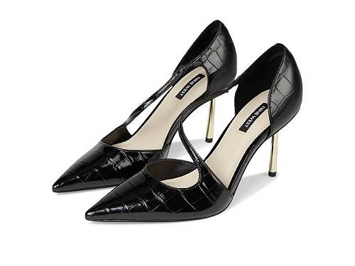 貨物輸送無料 野球クラブ酉の方角 Nine West レディース 成人女性用 シューズ 靴 踵 Dolen - Black Croco