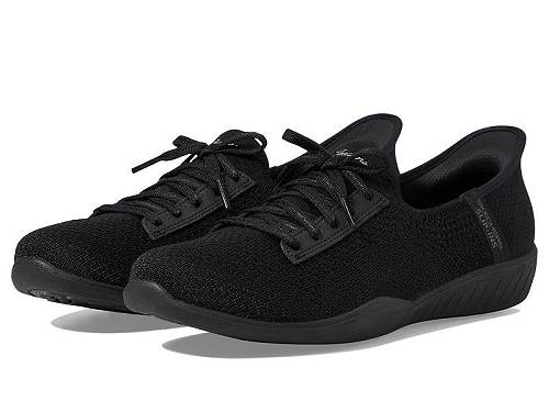 貨物輸送無料 スケッチャーズ SKECHERS レディース 成人女性用 シューズ 靴 スニーカー 運動すること靴 Newbury St - Our Time Hands Free Slip-Ins - Black