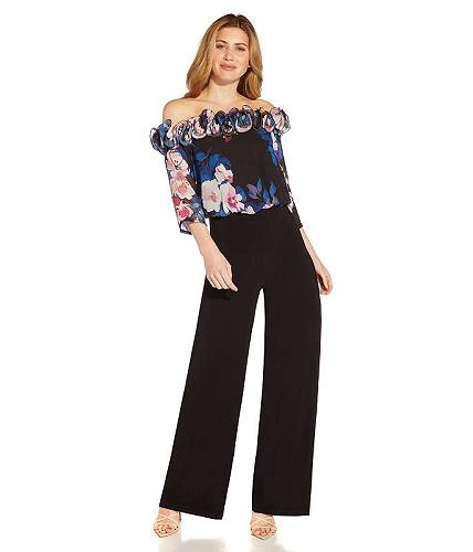 adrianna papell off the shoulder jumpsuit