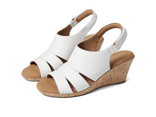 送料無料 ロックポート Rockport レディース 女性用 シューズ 靴 ヒール Briah Sling - White Leather｜グッズ&times;グッズ