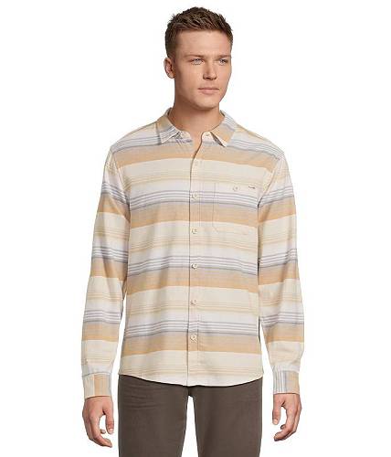貨物輸送無料 ハーレー Hurley メンズ 成人男性用 流行り物 名取り草プルオーバー Portland Stripe Strch Flnnl Long Sleeve - White