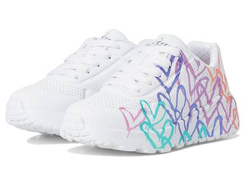 送料無料 スケッチャーズ SKECHERS KIDS 女の子用 キッズシューズ 子供靴 スニーカー 運動靴 Skechers X James Goldcrown-Uno Lite 314098L (Little Kid/Big Kid) - White/Multi画像