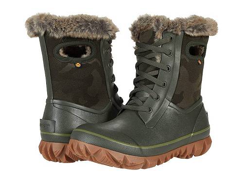 貨物輸送無料 ボグス Bogs レディース 亭主もち用 シューズ 靴 ブーツ スノーブーツ Arcata Tonal Camo - Dark Green