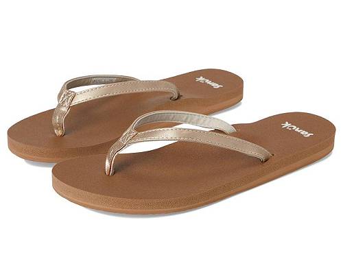貨物輸送無料 サヌーク Sanuk レディース お上さん用 シューズ 靴 サンダル Yoga Joy II Shimmer - Champagne サンダル-ビーチサンダル