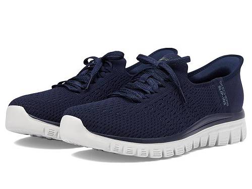 送料無料 スケッチャーズ SKECHERS レディース 女性用 シューズ 靴 スニーカー 運動靴 Graceful - First Blush Hands Free Slip-Ins - Navy｜グッズ&times;グッズ